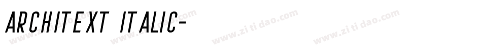 Architext Italic字体转换
